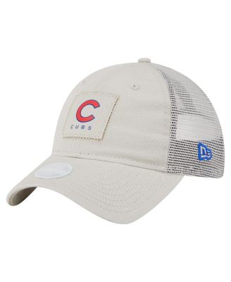 New Era - Women's Light Beige Chicago Cubs Square Stitch 9TWENTY Adjustable Hat