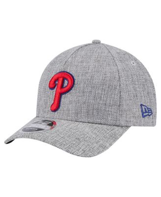 New Era - Men's Gray Philadelphia Phillies Cotton Weave M-Crown A-Frame 9FORTY Adjustable Hat