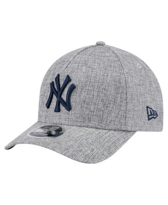 New Era - Men's Gray New York Yankees Cotton Weave M-Crown A-Frame 9FORTY Adjustable Hat