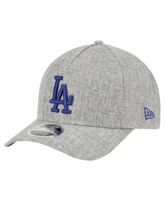 New Era - Men's Gray Los Angeles Dodgers Cotton Weave M-Crown A-Frame 9FORTY Adjustable Hat
