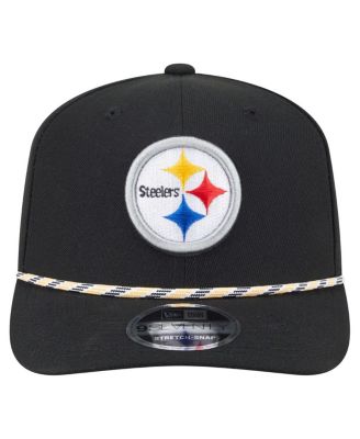 Men's Black Pittsburgh Steelers Gameday Multi Rope 9SEVENTY Stretch-Snap Hat