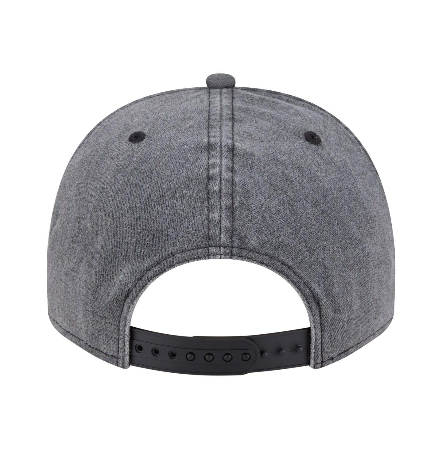 Мужская кепка New Era Charcoal Los Angeles Lakers Throwback Washed Pre-Curved 9FIFTY Snapback Hat — фото 4