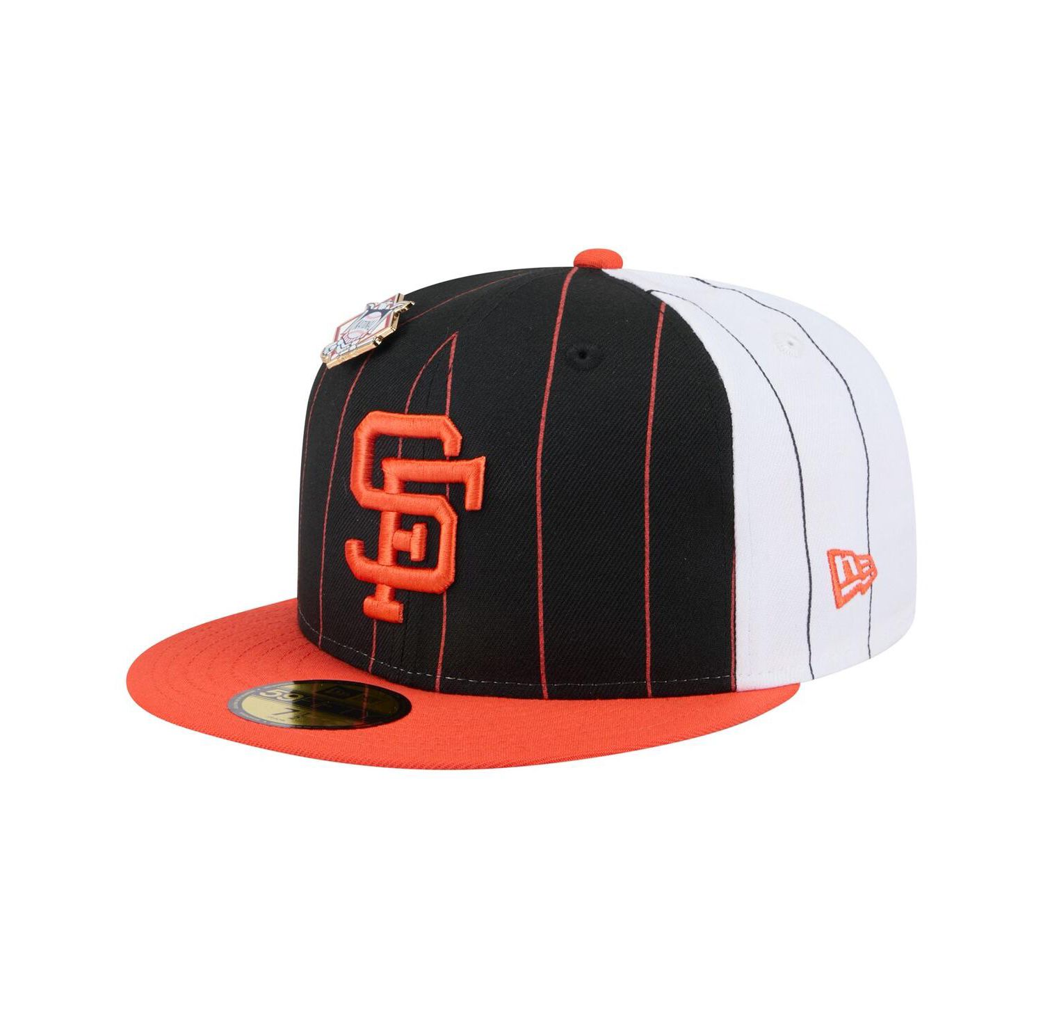 Men's Black San Francisco Giants Pinstripe 59FIFTY Fitted Hat