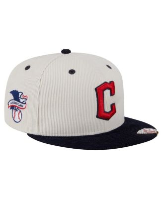 New Era - Men's Cream/Navy Cleveland Guardians Two-Tone Corduroy 59FIFTY Fitted Hat