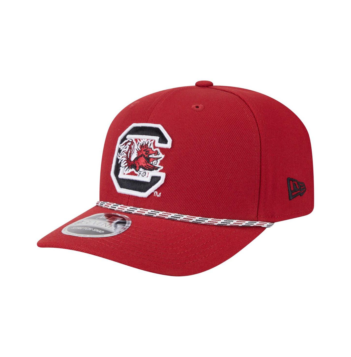 Мужской головной убор New Era Garnet South Carolina Gamecocks Game Day Multi-Rope 9SEVENTY Stretch-Snap Hat — фото 1