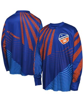Outerstuff - Big Boys and Girls Blue FC Cincinnati Nifty Netminder Long Sleeve T-Shirt