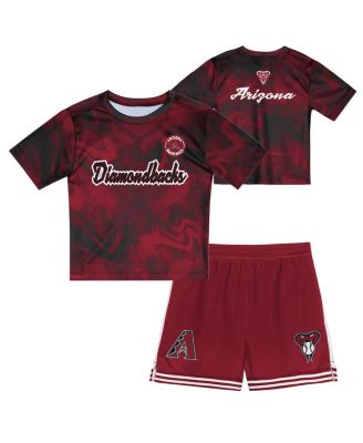 Outerstuff - Toddler Red Arizona Diamondbacks Pinch Hitter Infielder T-Shirt Shorts Set