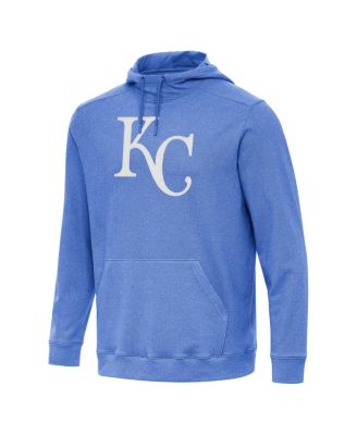 Antigua - Men's Heather Royal Kansas City Royals Cloud Pullover Hoodie