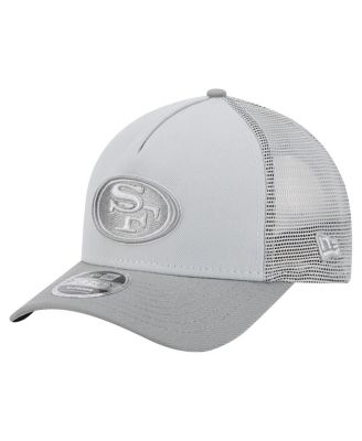 New Era - Men's Gray San Francisco 49ers Domain 9FORTY A-Frame Trucker Adjustable Hat