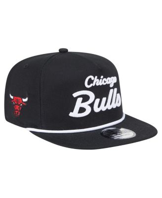 New Era - Men's Black Chicago Bulls Team Text Golfer Snapback Hat