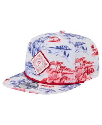 New Era - Men's White Philadelphia Phillies Printed Island Golfer Snapback Hat