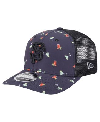 New Era - Men's Black San Francisco Giants Adventure Drinks Pattern 9SEVENTY Stretch-Snap Hat