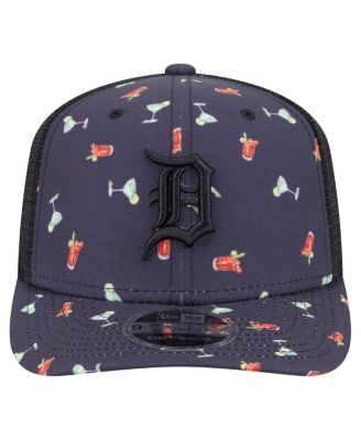 Men's Black Detroit Tigers Adventure Drinks Pattern 9SEVENTY Stretch-Snap Hat