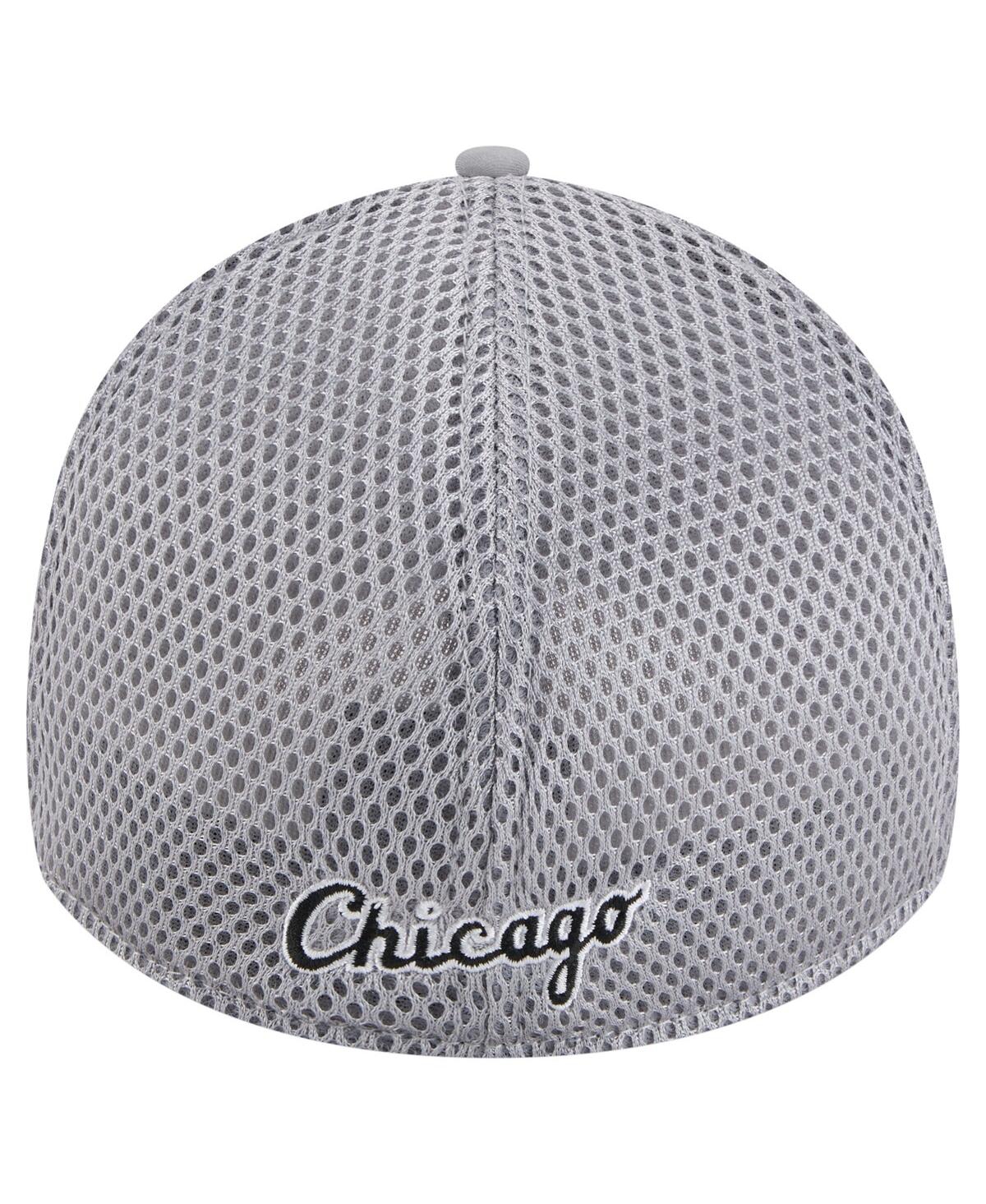 New Era Men's Gray Chicago White Sox Linear 39THIRTY Flex-Fit Hat