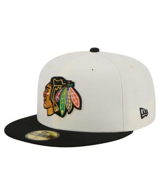 New Era - Men's White Chicago Blackhawks Chrome Two-Toned 59FIFTY Fitted Hat