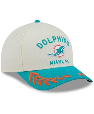 Men's Cream/Aqua Miami Dolphins 2025 NFL Draft 9FORTY A-Frame M-Crown Adjustable Hat