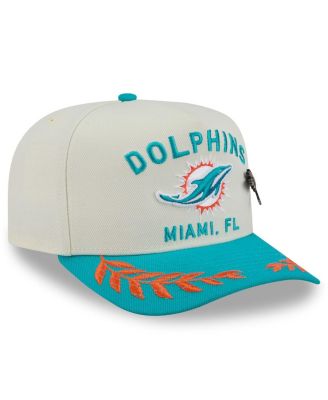 Men's Cream/Aqua Miami Dolphins 2025 NFL Draft A-Frame 59FIFTY Fitted Hat