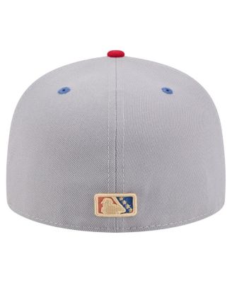 Men's Gray/Red Clearwater Threshers Authentic Collection 59FIFTY Fitted Hat