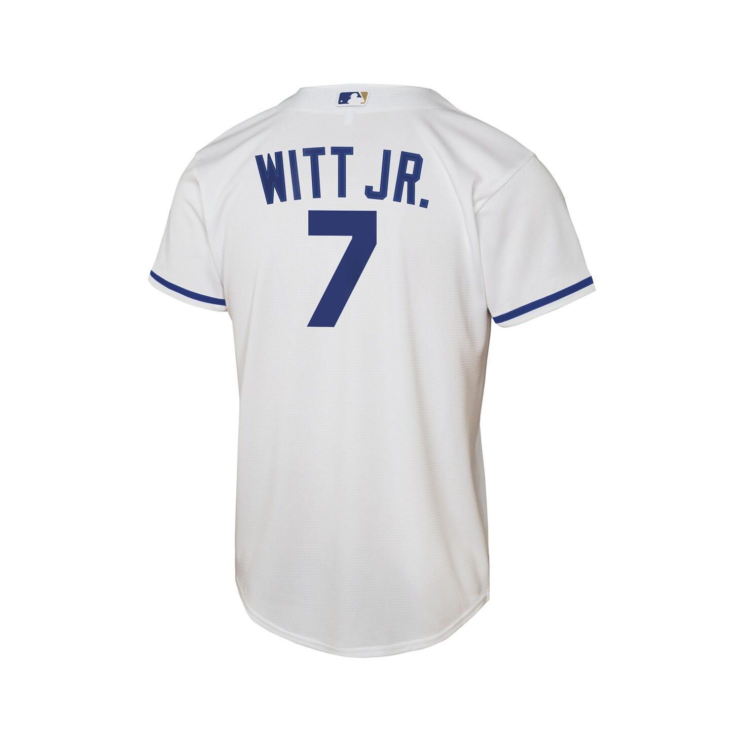 Детская домашняя джерси Nike Bobby Witt Jr. Kansas City Royals Replica, цвет белый — фото 3