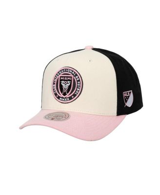 Mitchell & Ness - Men's Cream Inter Miami CF Brushed Off Pro Crown Snapback Hat