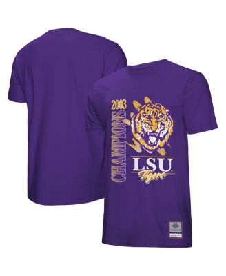 Mitchell & Ness - Men's Purple LSU Tigers Retro Brush Mineral Wash T-Shirt