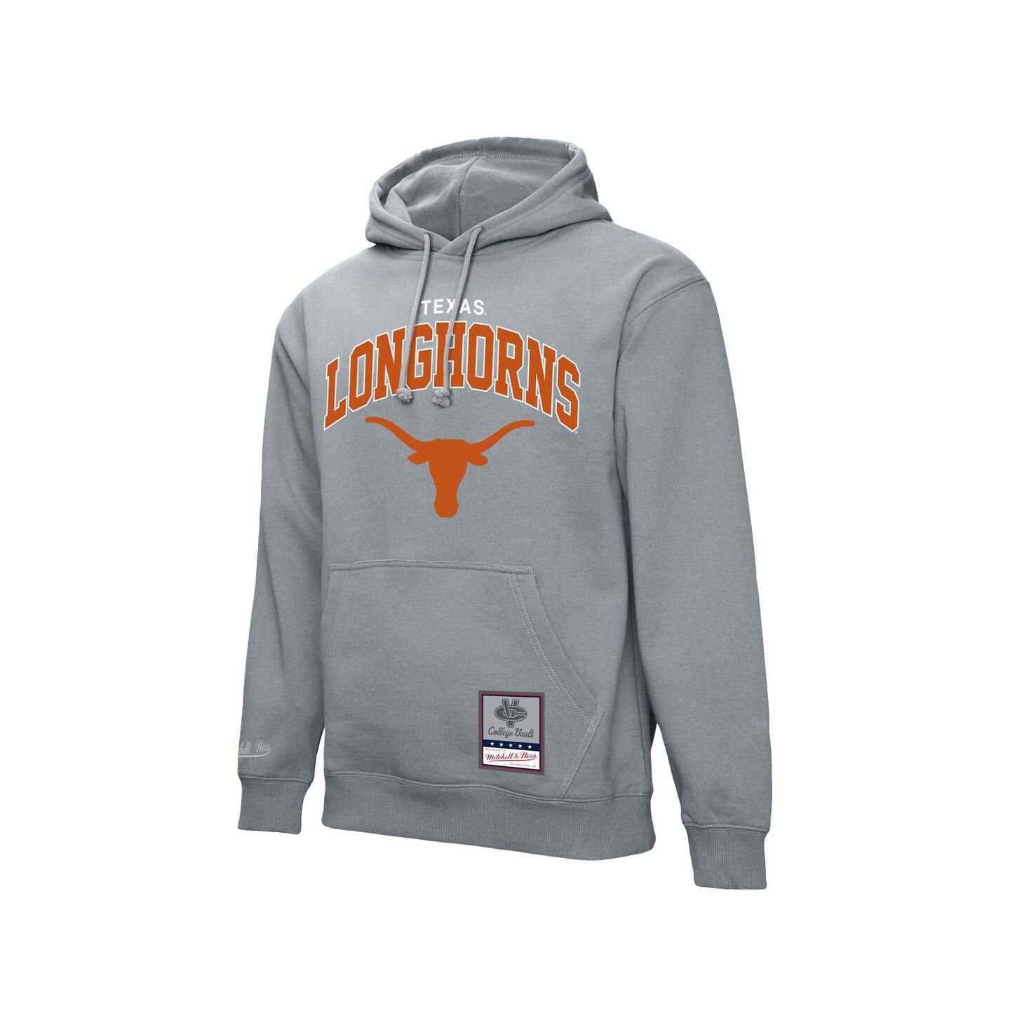 Мужское худи Mitchell & Ness Heather Gray Texas Longhorns Classic Arch Pullover — фото 2