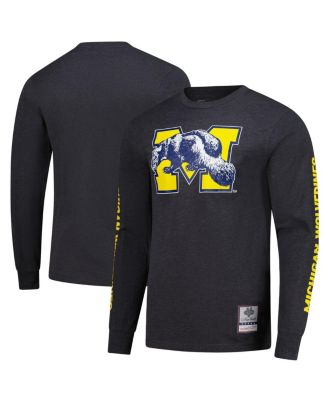 Mitchell & Ness - Men's Charcoal Michigan Wolverines Team Pride Long Sleeve T-Shirt