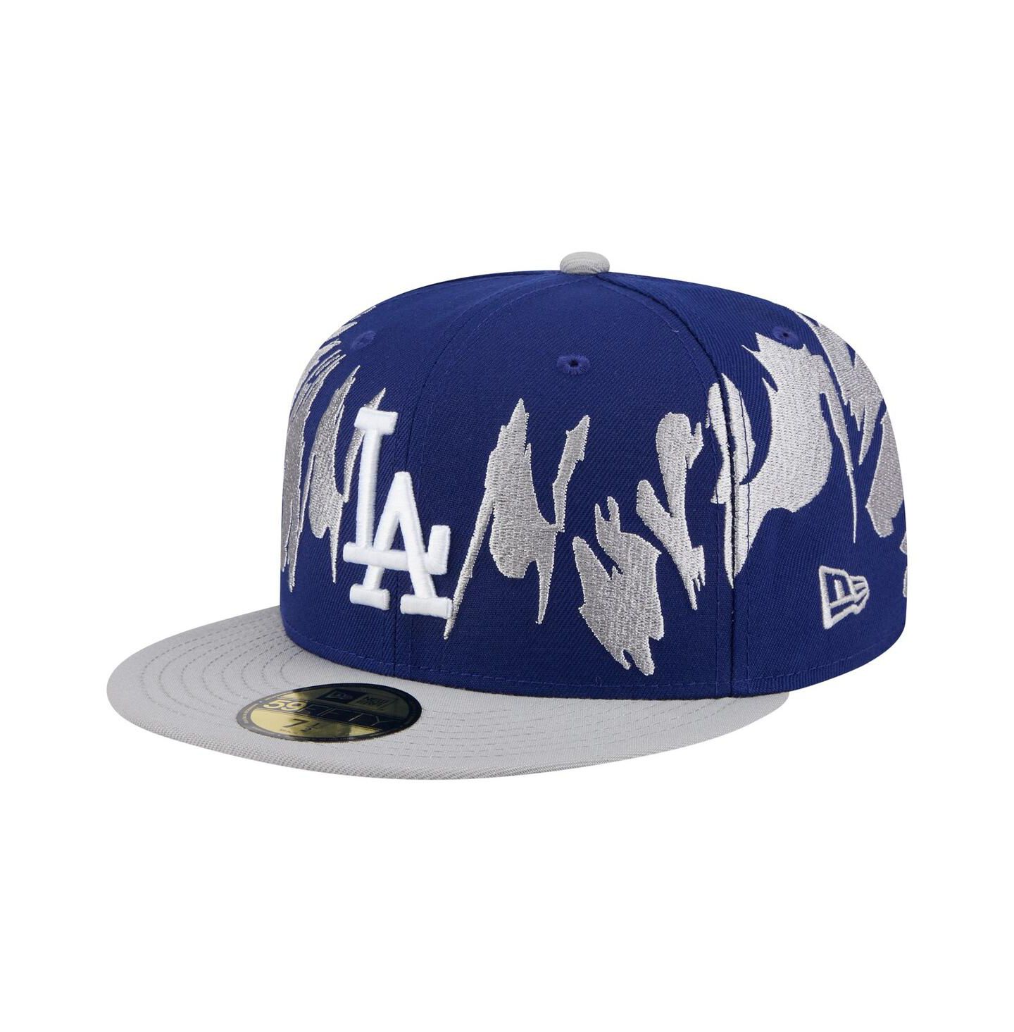 Мужская кепка New Era Navy/Gray Los Angeles Dodgers Retro Pattern 59FIFTY Fitted Hat — фото 1
