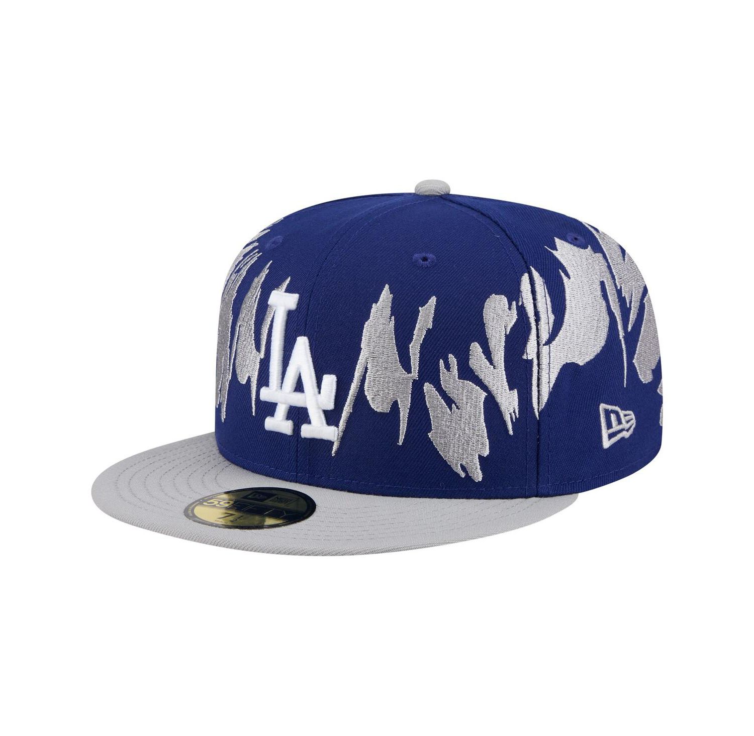 Men's Navy/Gray Los Angeles Dodgers Retro Pattern 59FIFTY Fitted Hat