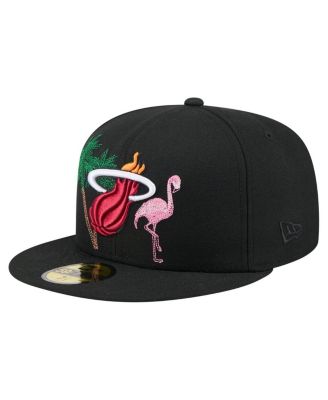 New Era - Men's Black Miami Heat State Stitch 59FIFTY Fitted Hat