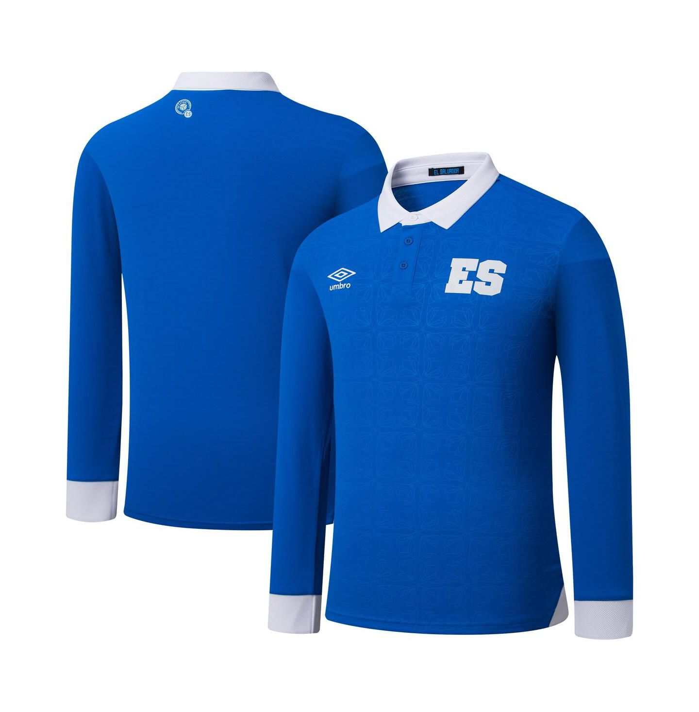 Мужской топ Umbro Blue El Salvador National Team 2025 Home Replica Long Sleeve Jersey — фото 1