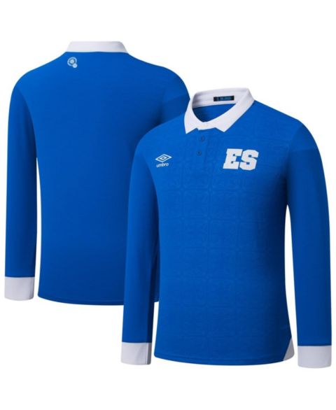 Мужской топ Umbro Blue El Salvador National Team 2025 Home Replica Long Sleeve Jersey