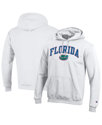 Champion - Men's White Florida Gators Arched Logo Fleece Pullover Hoodie