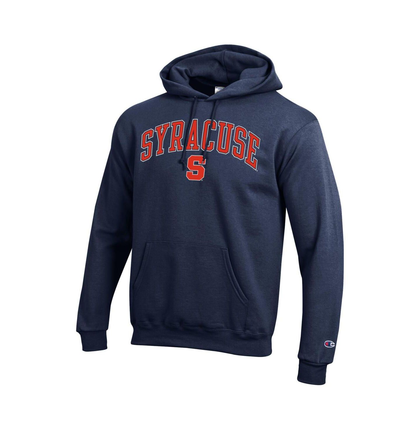 Мужское худи Champion Orange Syracuse Orange Arch Over Logo Pullover, цвет: Тёмно-синий — фото 3