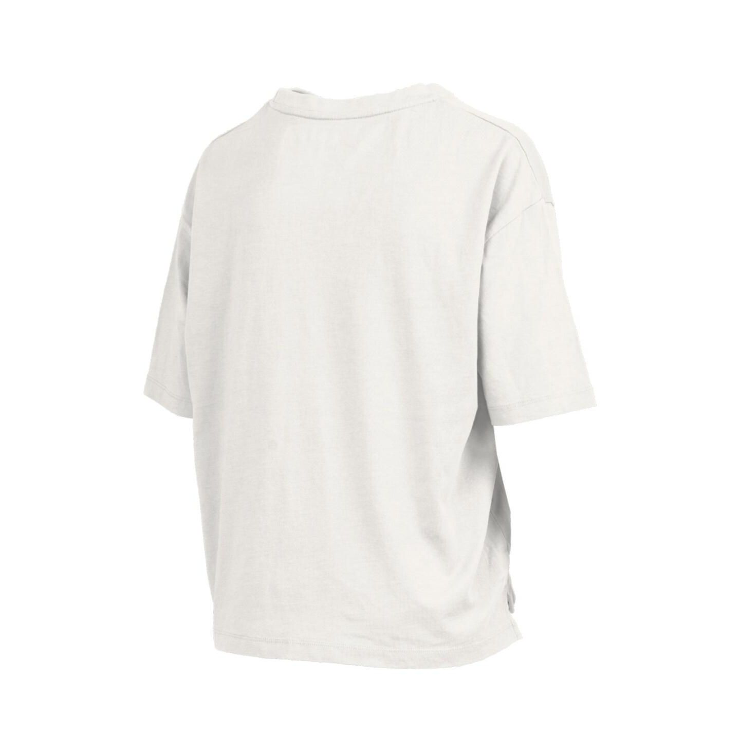Женская футболка Pressbox White Notre Dame Fighting Irish Nelson Arch Over Logo Waist Length Oversized Slub — фото 3