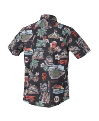 Men's Black San Francisco Giants Scenic Tri-Blend Performance Button-Up Top