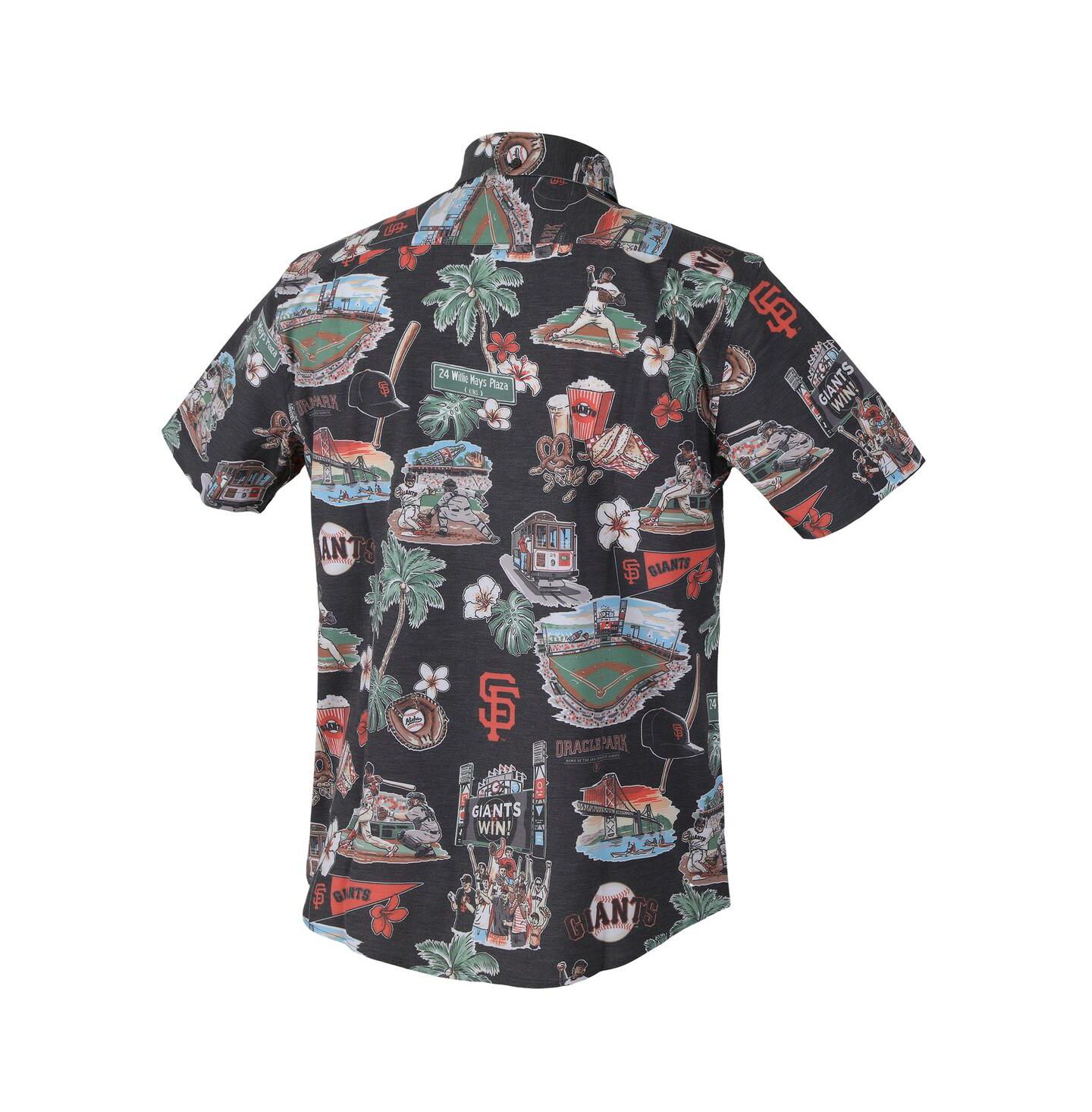 Мужской топ Reyn Spooner Black San Francisco Giants Scenic Tri-Blend Performance Button-Up — фото 3