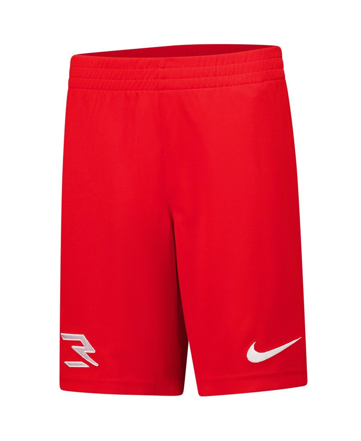 Nike 3BRAND by Russell Wilson Big Boys and Girls Red Badge Shorts