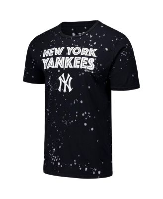 Men's Black/White New York Yankees Splatter T-Shirt