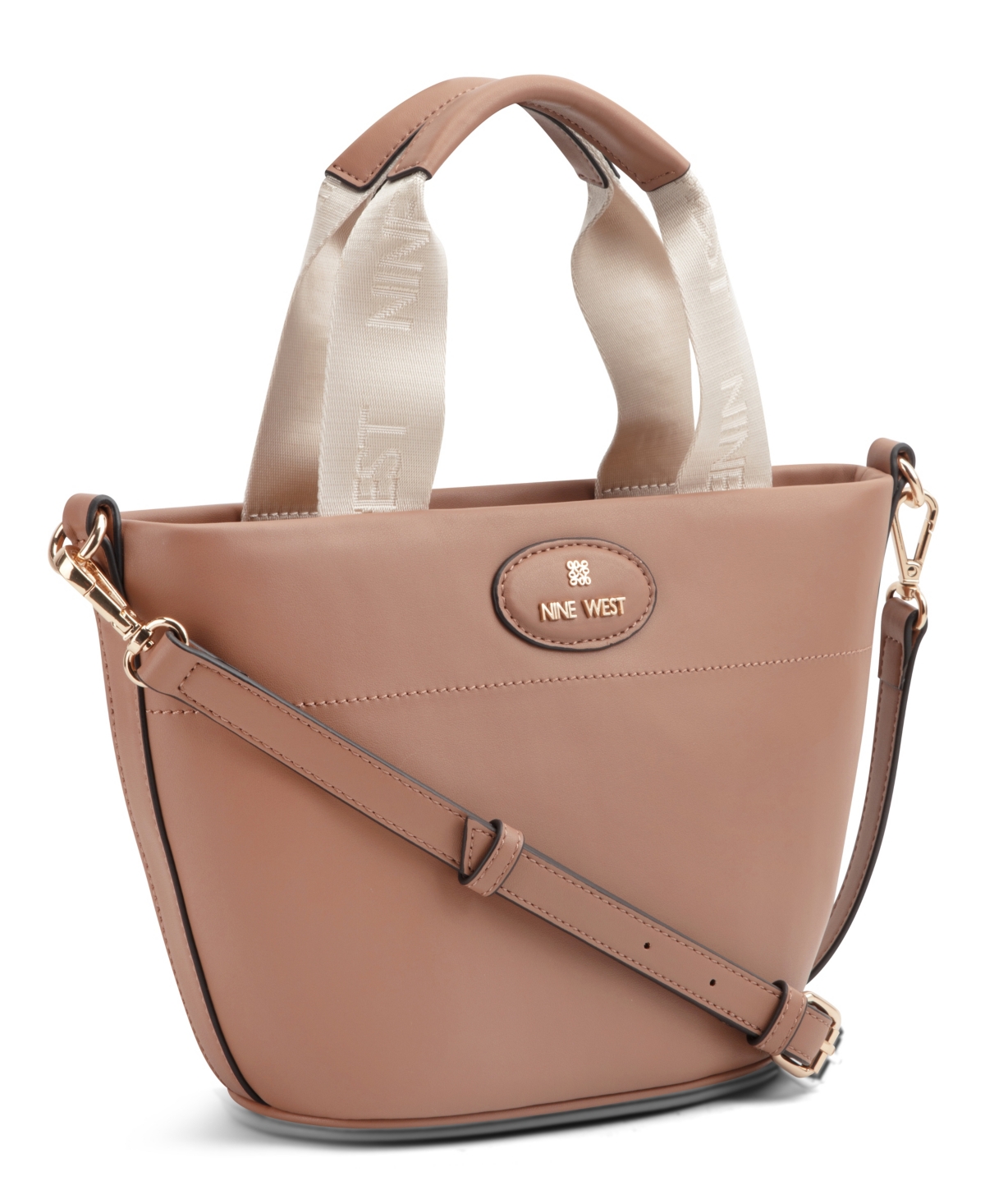 Shop Nine West Pyper Mini Crossbody Tote Bag In Clay