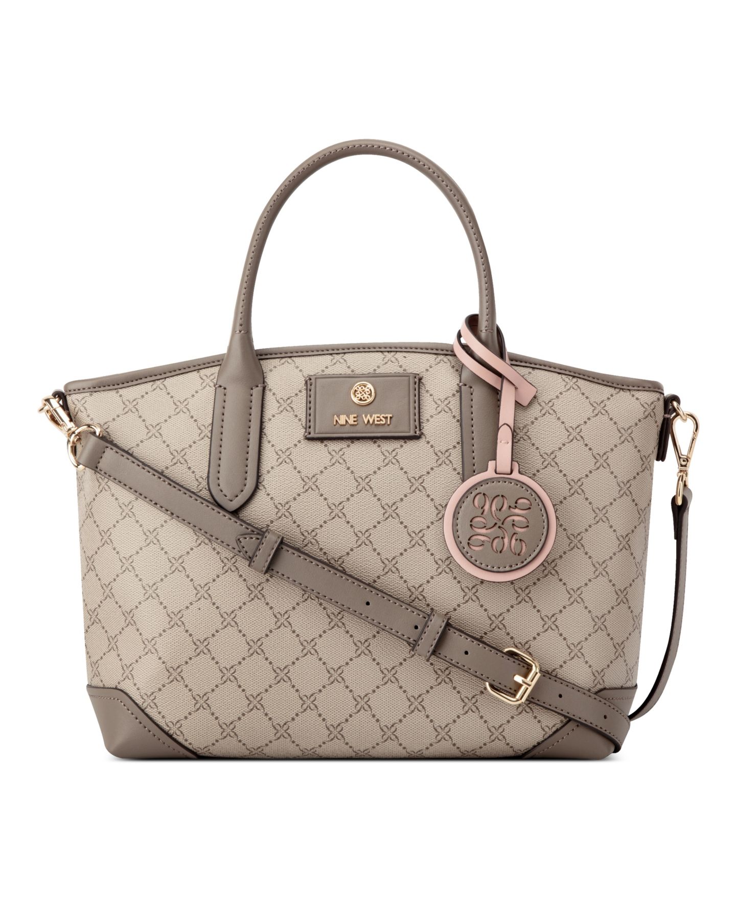 Женская сумка Nine West Piera Large Satchel, цвет: Бежевый — фото 1