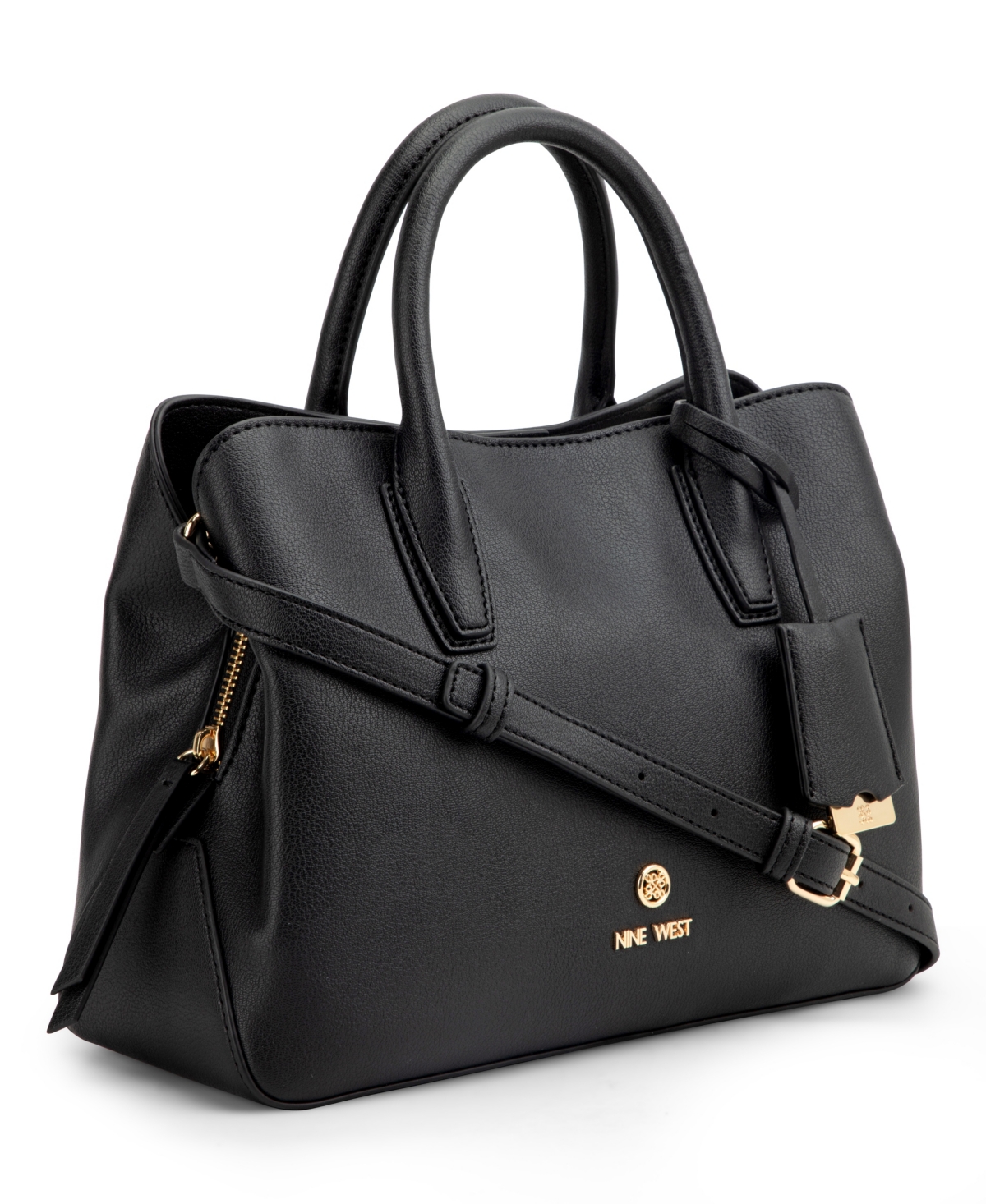 Nine West Lakelyn Medium Satchel Bag In Black