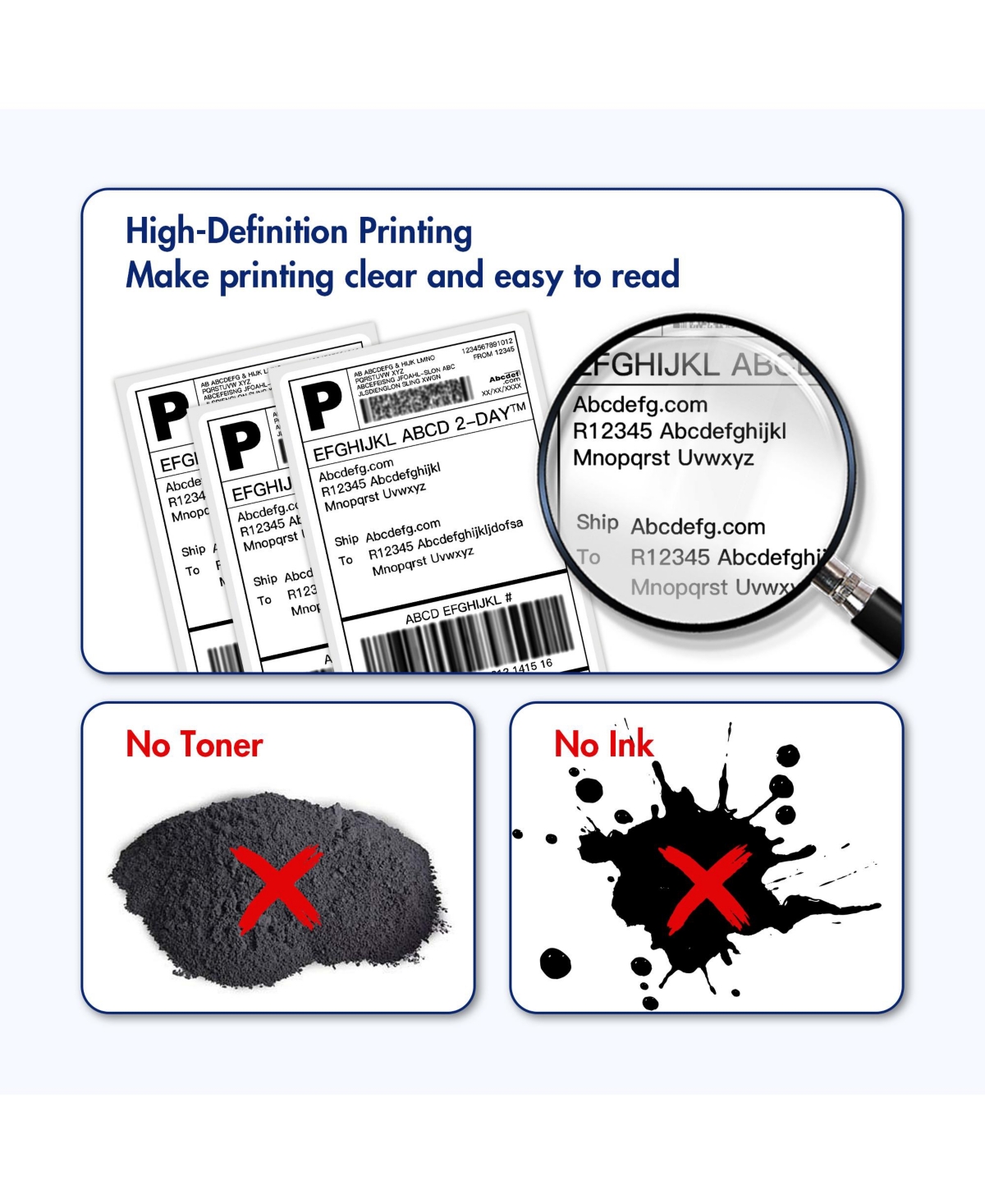 Bluetooth Thermal Shipping Label Printer, Wireless 4x6 Shipping Label Printer for Shipping Packages, Support Android, iPhone and Windows, Widely Used