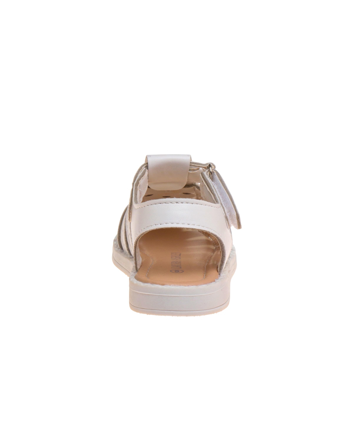 Laura Ashley Toddler Girls Flower Detail Closed Toe Sandals In White