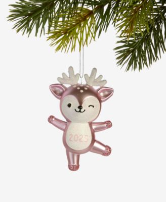 Holiday Lane - Baby's First Pink Deer Ornament