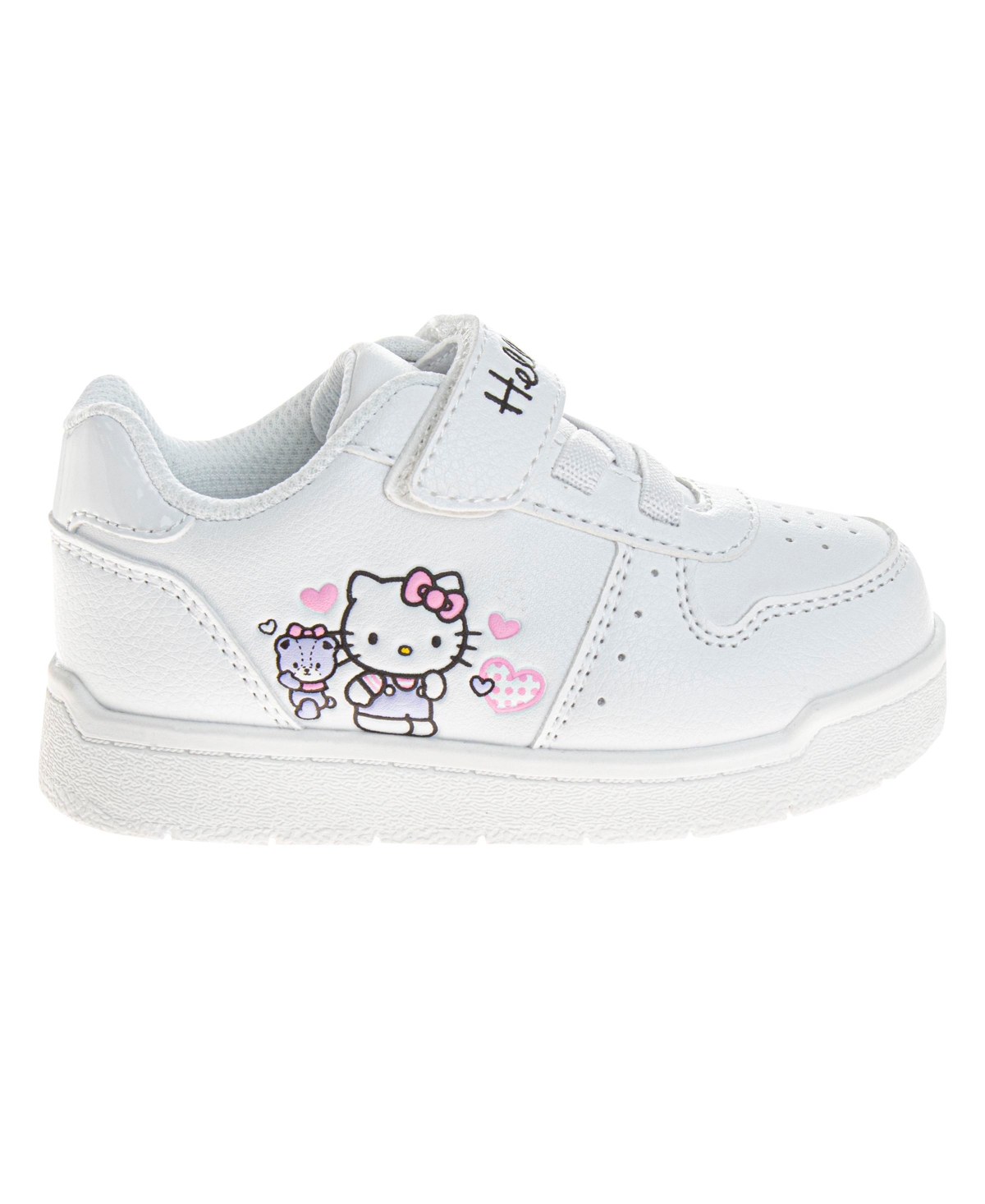 Hello Kitty Toddler Girls Hook And Loop Sneakers In White