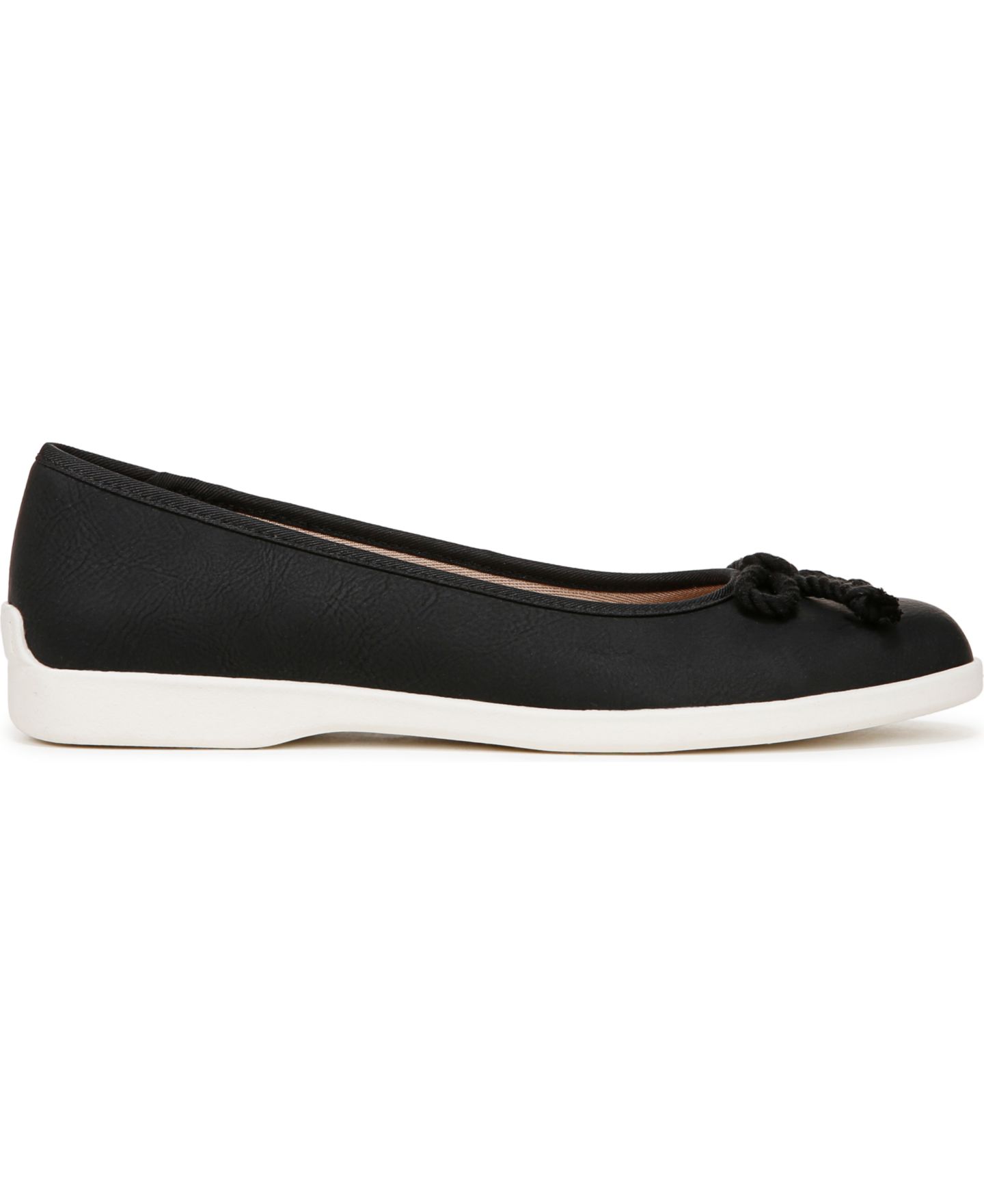Женские балетки LifeStride Maura Round Toe Ballerina Flats, цвет: Чёрная искусственная кожа — фото 2