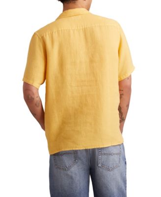 Men's Short Sleeve Linen Camp Collar Shirt
