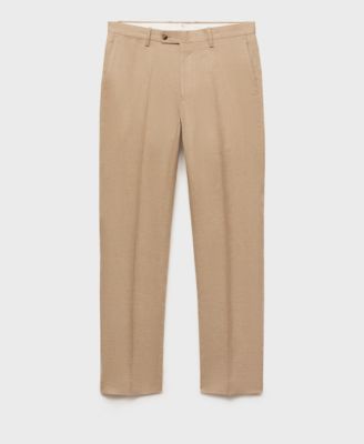 Men's Linen Slim-Fit Suit Pants