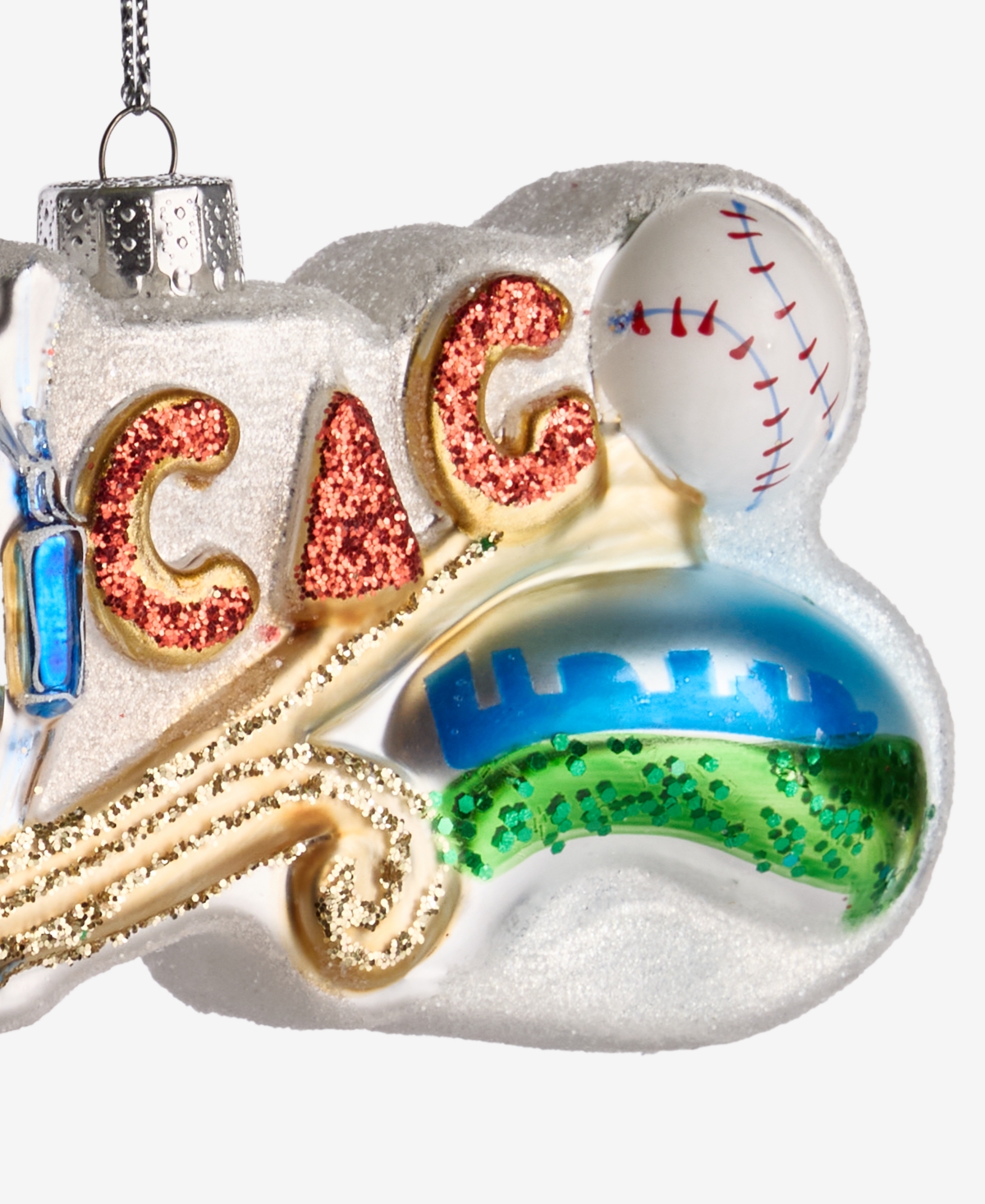 Holiday Lane Chicago Icons Glittered Glass Ornament, Exclusively at Macy's